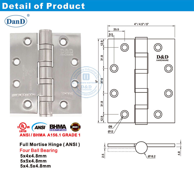 Огненная дверная шарнир