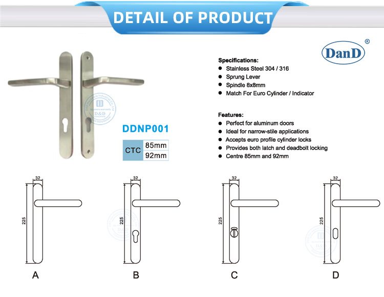 Узкая дверная ручка