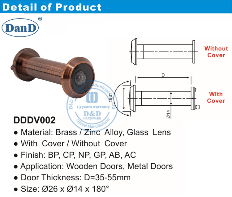 широкоугольная дверная глазок