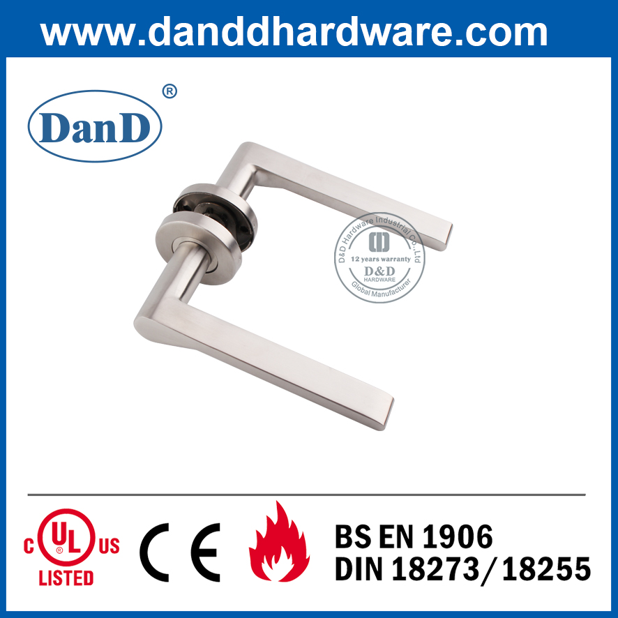 Пользовательский дизайн SS304 дверной фитинг внутренний рычаг ручки для металлической двери-DDTH022