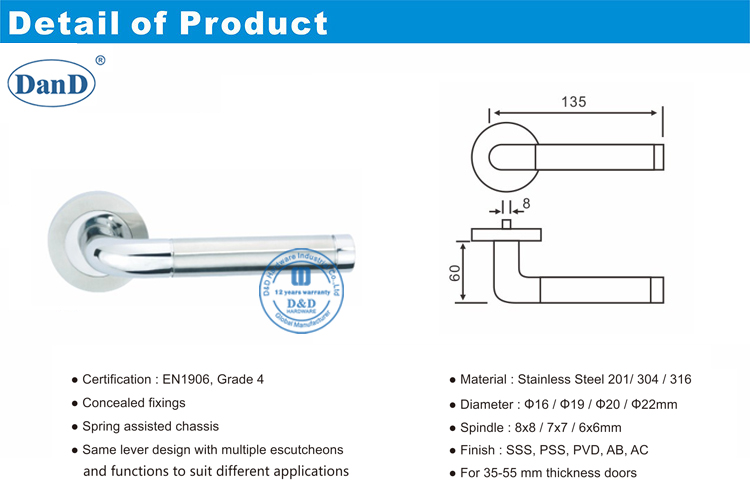 Входные двери ручки-D и D Оборудование