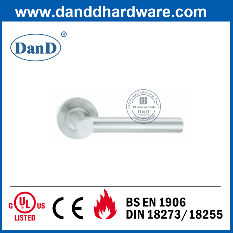 Нержавеющая сталь 304 Безопасная рычага дверной ручкой для двойной двери - DDTH017
