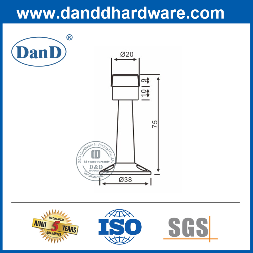 Лучшая дверная пробка цинк сплав сплав-атласная хромированная дверная остановка для душевой DDDS019
