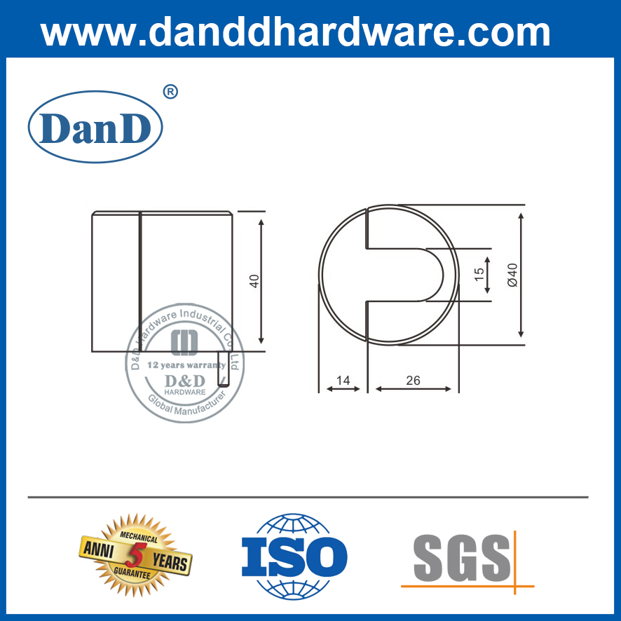 Остановка резиновой двери из нержавеющей стали для внешней двери-ДДДС012