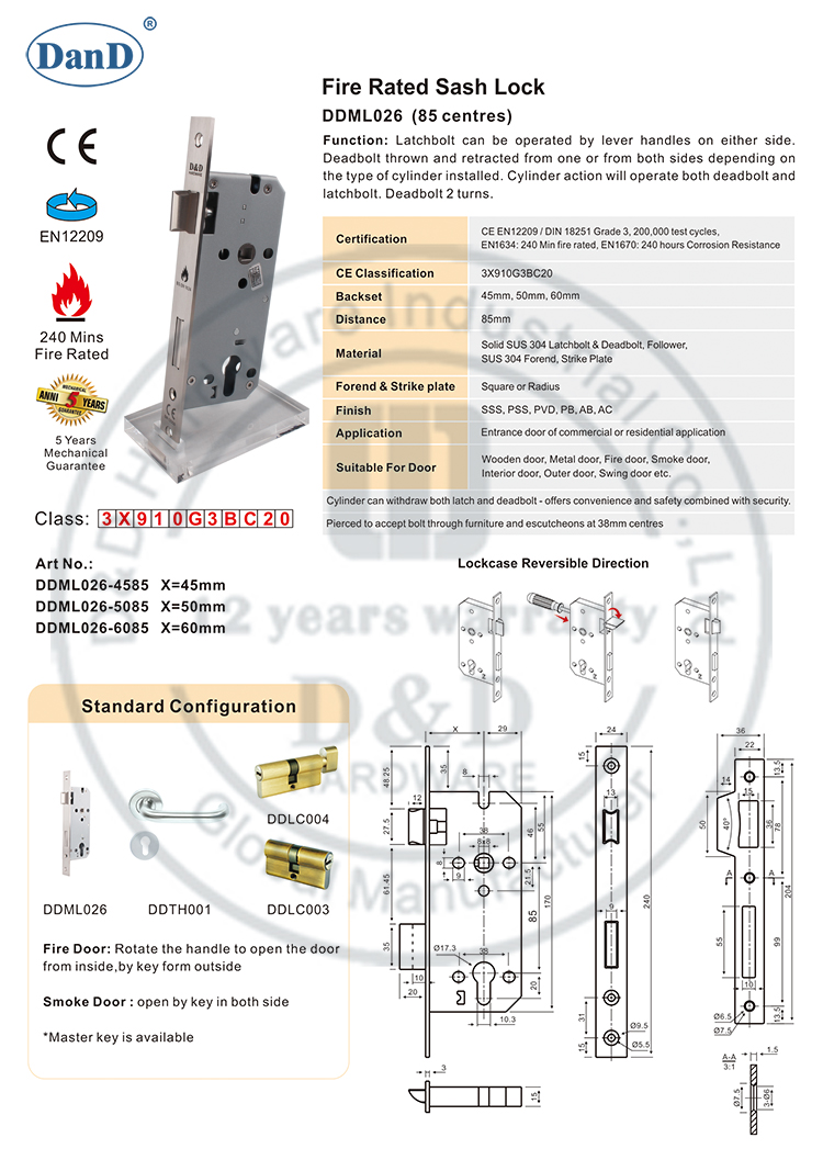 Оборудование для внешней двери и D