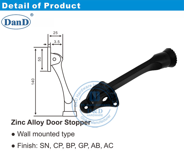 Мэтт Блэк Дверной Стоп