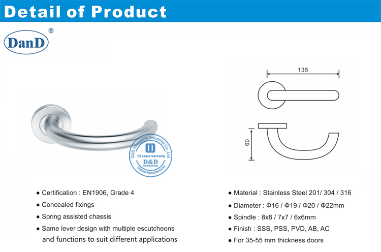 Серебряные дверные ручки-D и D Оборудование