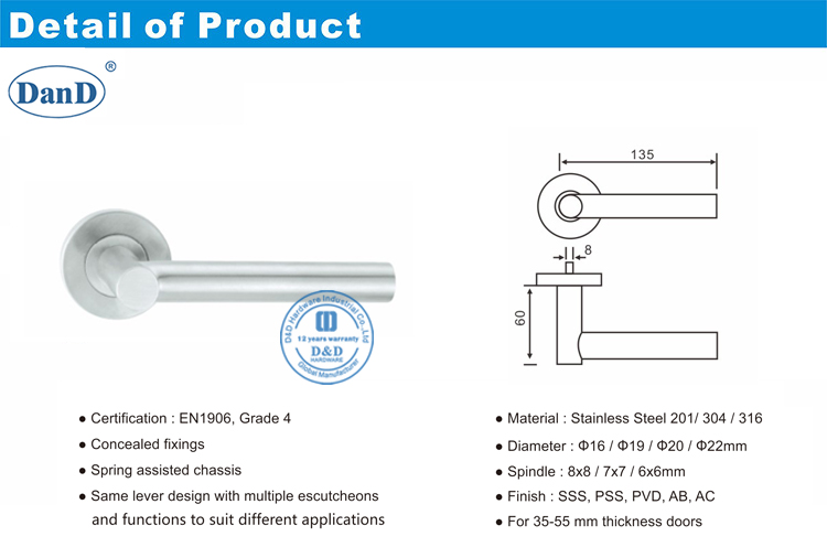 Композитные дверные ручки-D и D Оборудование