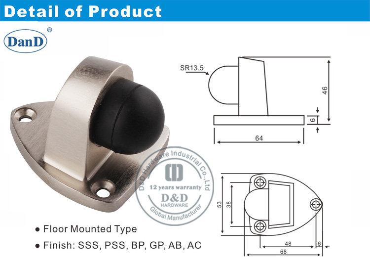 Внутренняя дверная остановка и оборудование D
