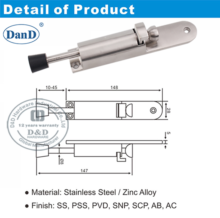 Весенняя дверная дверь и оборудование D