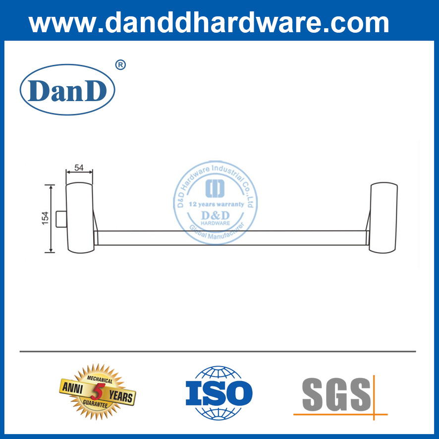 Устройство аппаратного обода паники стальные панические полосы Cross Bars-DDPD021
