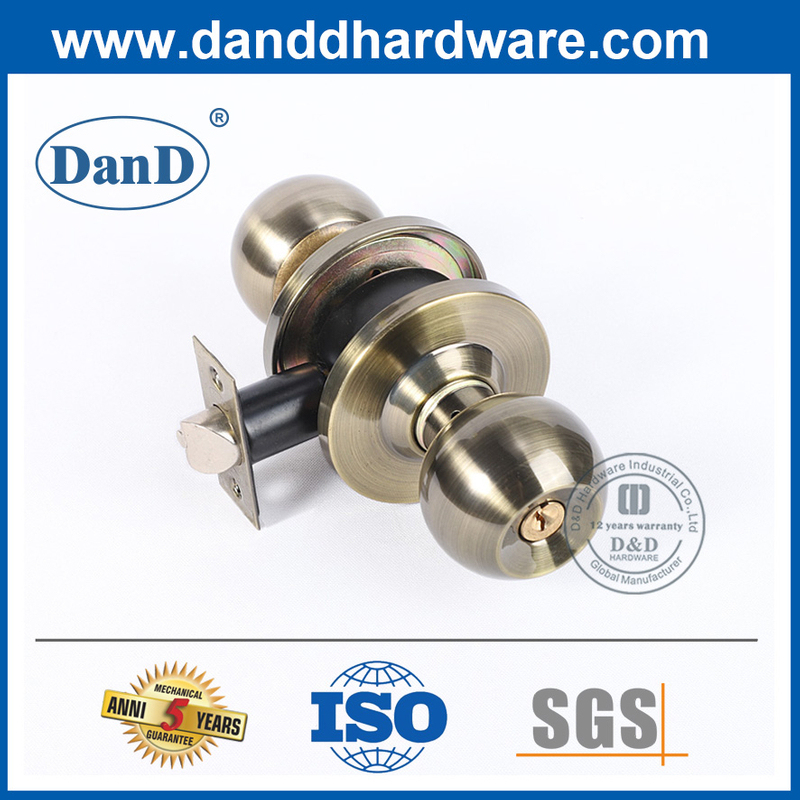 Безопасность античный латунный цинкольный цингильный цилиндр дверной руч-DDLK060