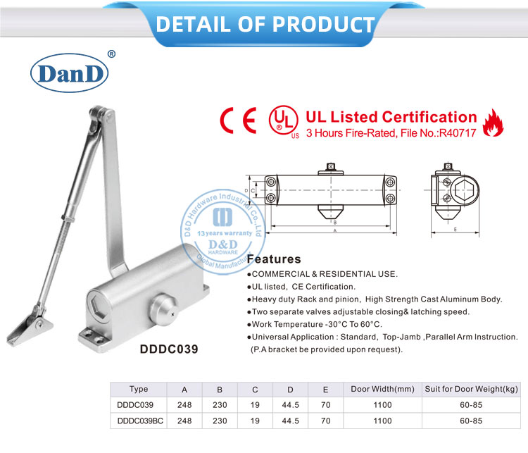 Регулировка коммерческой двери ближе