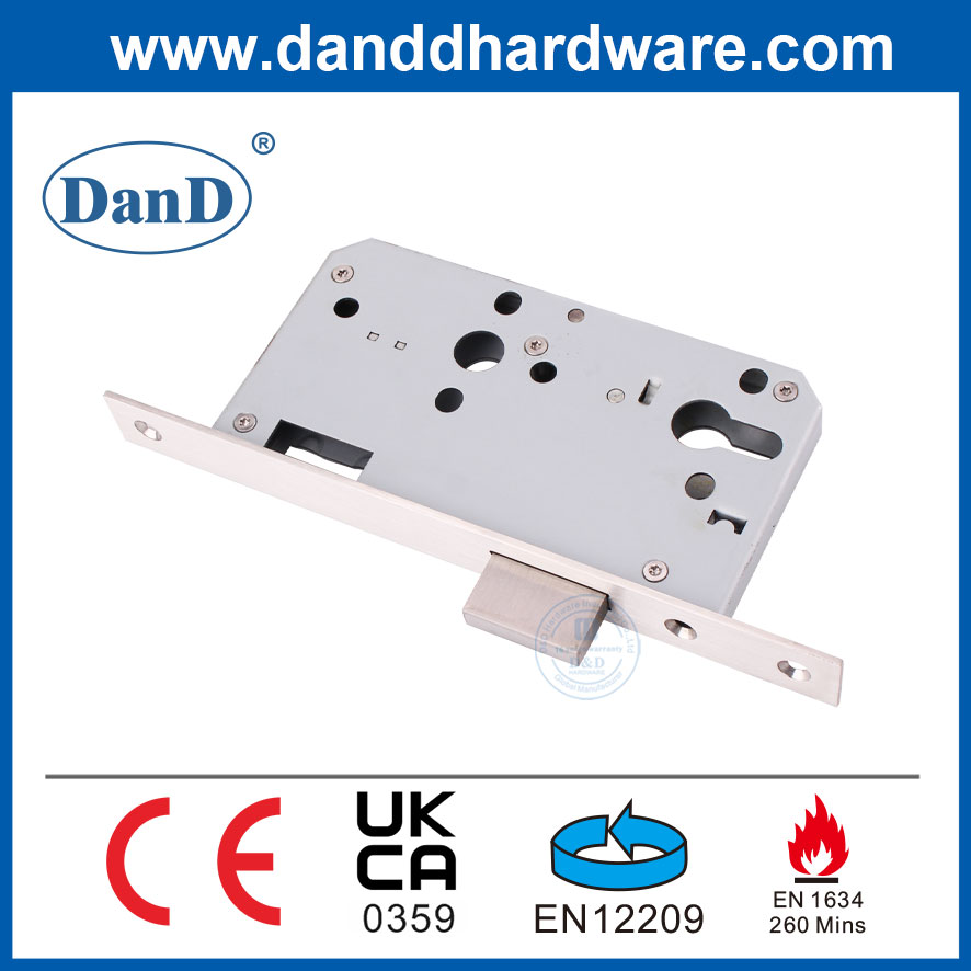 Сертификат CE EN12209 Пожарный рейтинг SS304 Mortise Deadbolt Lock для Fire Door-DDML013-6072