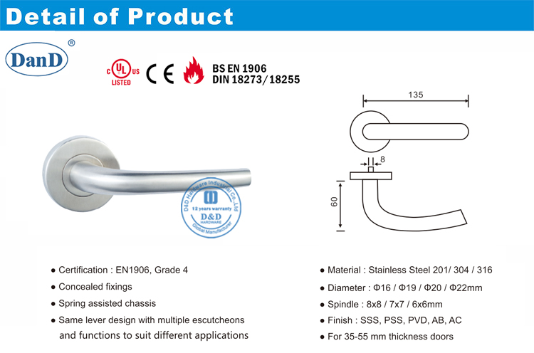 03 Дверной рычаг Ручка-DDTH004