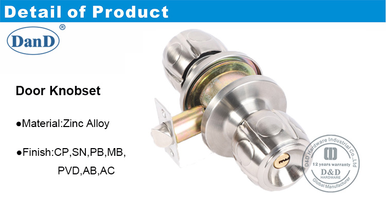 Цинковый сплав Knobset-Ddlk044-D и D аппаратное обеспечение