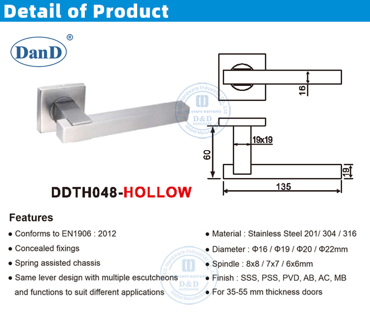 Квадратные ручки для дверей