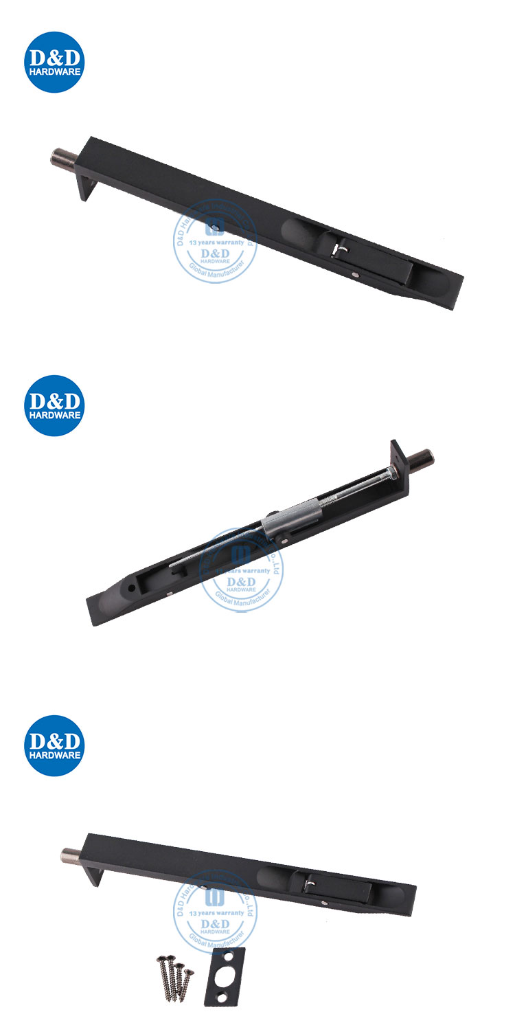 Black Flush Door Bolt-DDB001