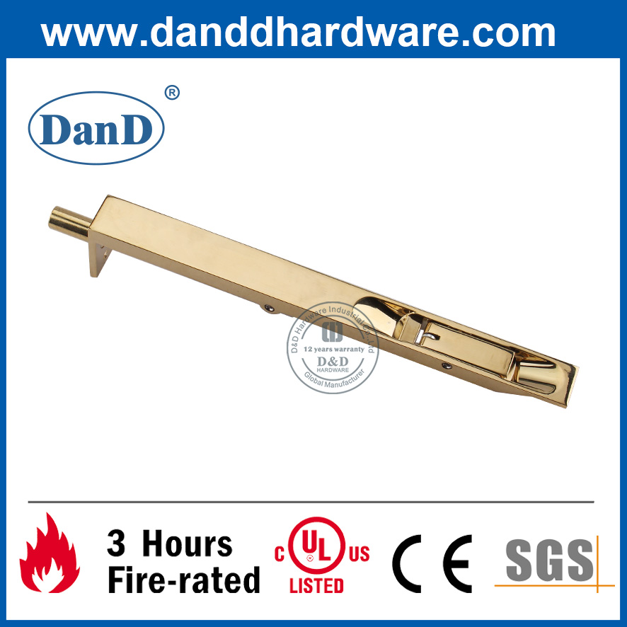 Полированная латунная дверная болт-DDDB001