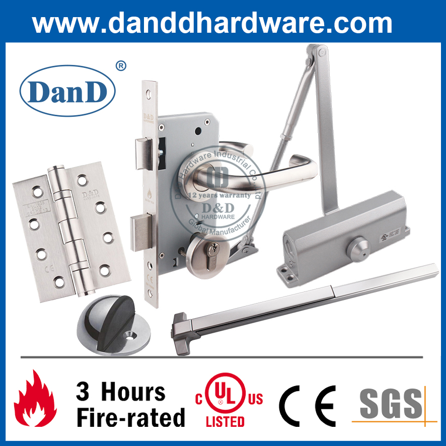 BS EN1154 Алюминиевая пружина регулируемая огня Внешняя дверь ближе - DDDC014
