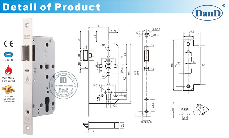 CE EN12209 Ночная защелка Lock-D и D Аппаратное обеспечение