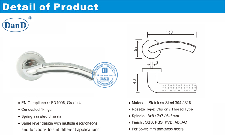 Охранная дверная ручка-D и D аппаратное обеспечение