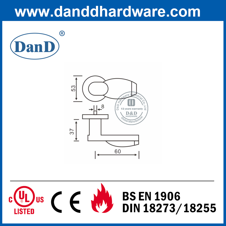 Новый дизайн класса 304 Специальный круглый розовый сплошной рычаг ручки-DDSH032