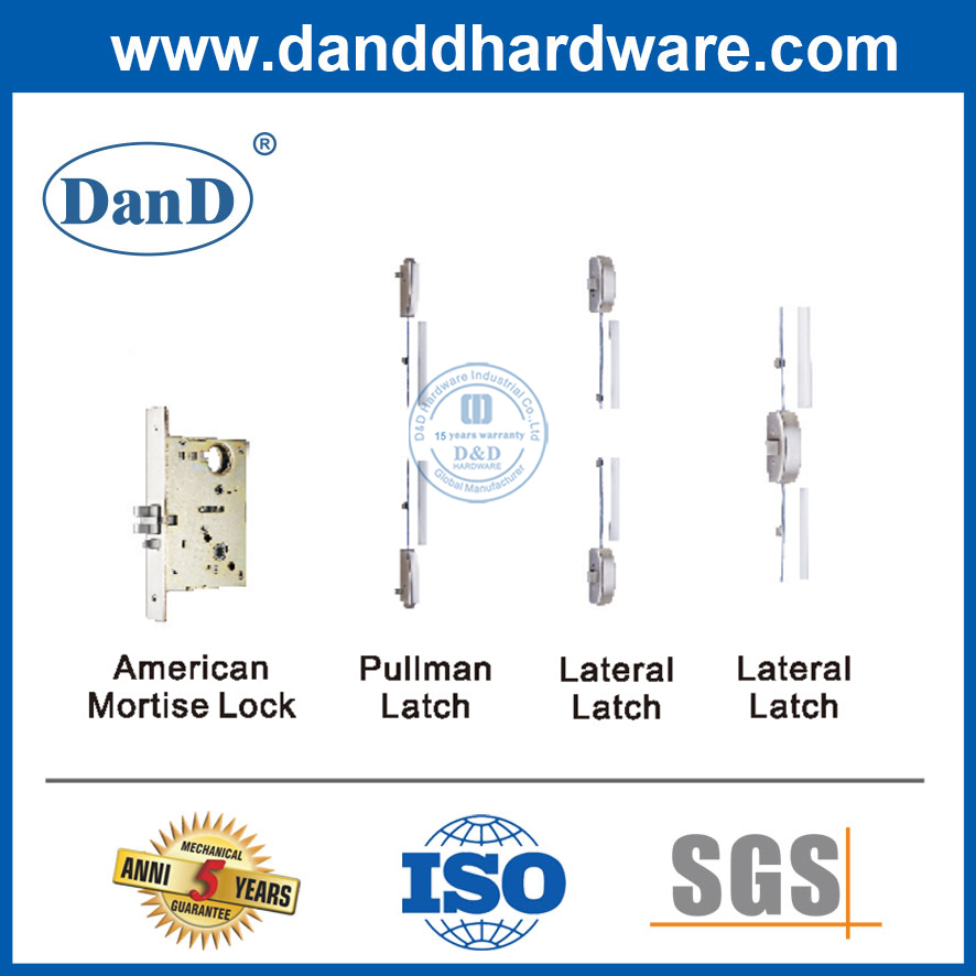 Коммерческая выходная оборудование из нержавеющей стали и алюминиевая 3-точечная блокировка паника Bar-DDPD307
