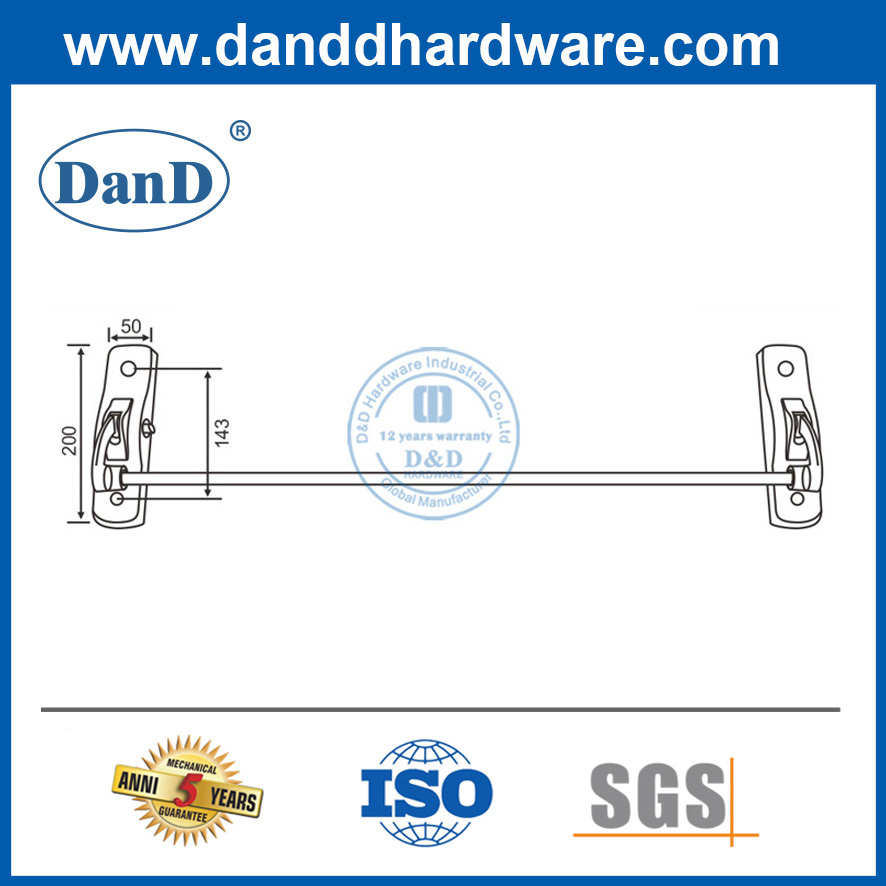 Аварийный замок для дверей стальной материал перекрестный тип панического выхода устройства DDPD009