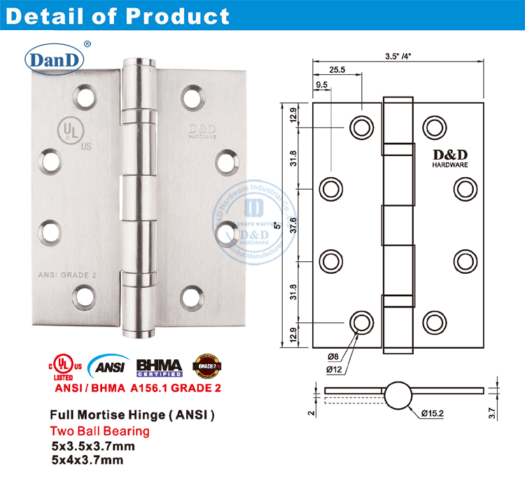 ANSI Дверной шарнир