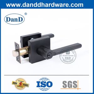 Мэтт черная отделка цинковый сплав квадратный трубчатый рычаг Lockset-ddlk087