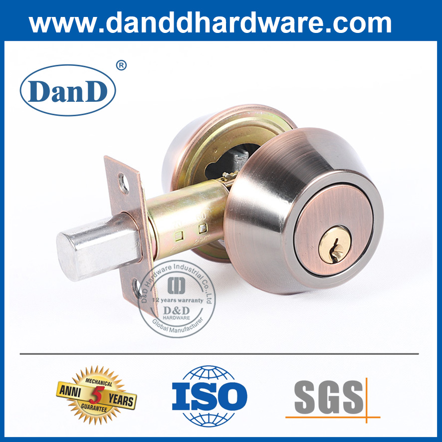 Серебряный ключ сплава цинкового сплава снаружи Deadbolt Lock-DDLK023