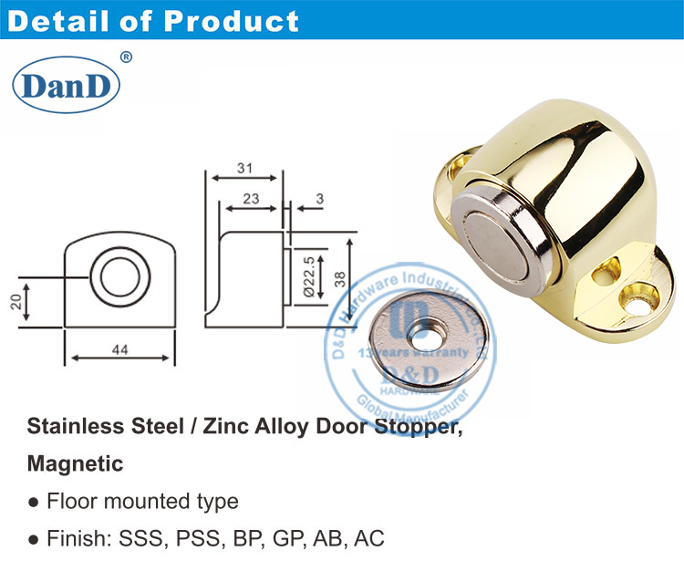 Полированная латунная дверь