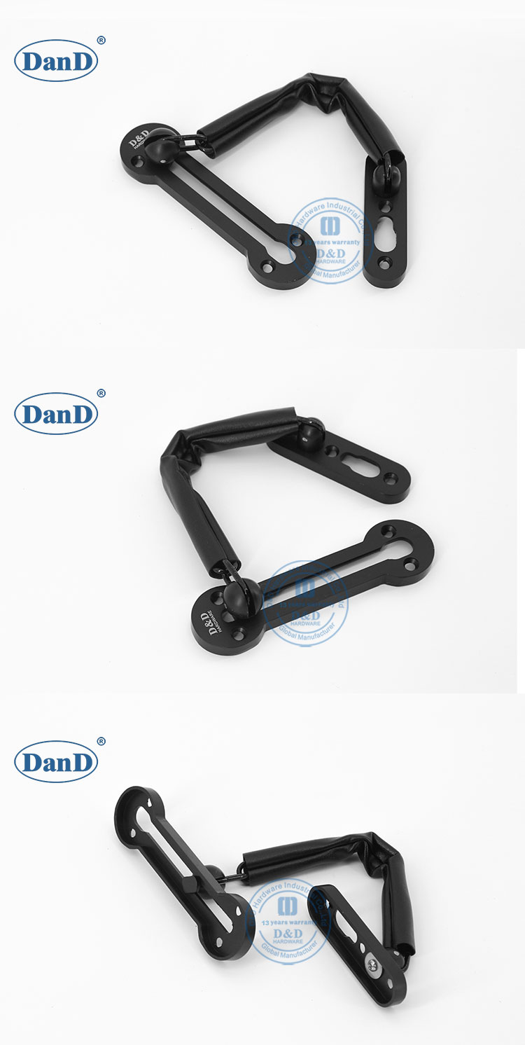 Черный замок цепи двери