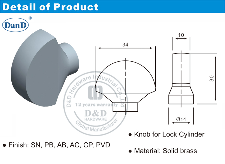 KONB для дверного цилиндра-D и D Оборудование
