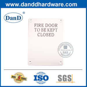 Пожарная дверь из нержавеющей стали знак подписи знак Plate-DDSP010