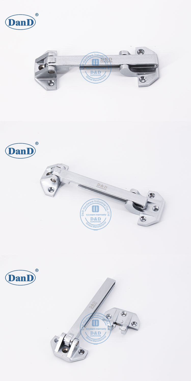 Атласная хромированная дверная охрана