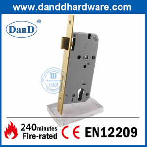 Нержавеющая сталь 304 EN12209 Golden Fire Projectory Mortable Door Lock-DDML009