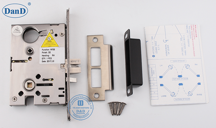 Металлическая дверная дверь классная локша-D и D Аппаратное обеспечение