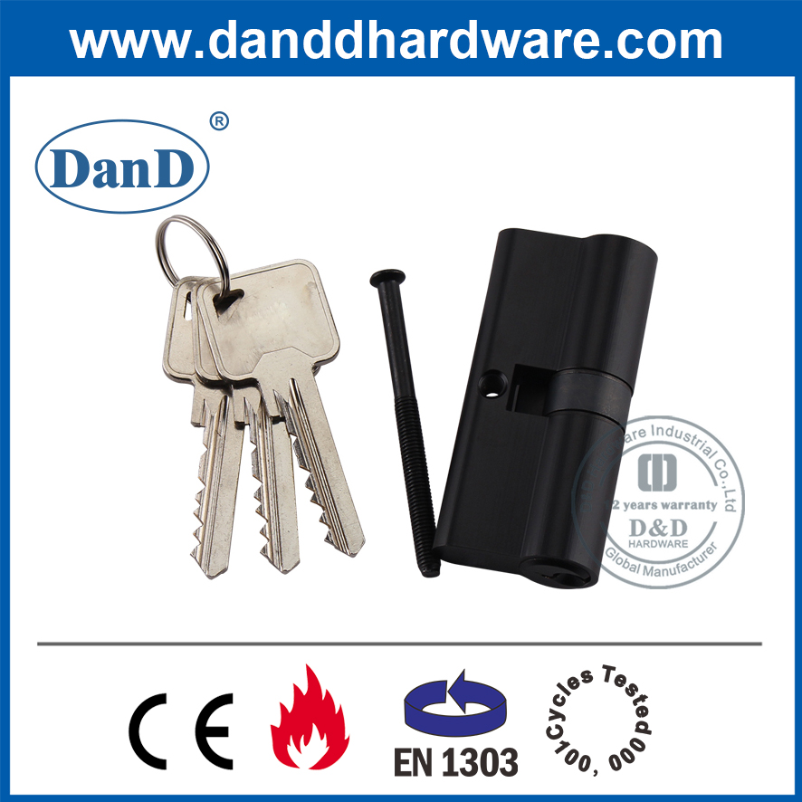 BS EN1303 евро черный латунный коммерческий дверной замок цилиндр-DDLC003