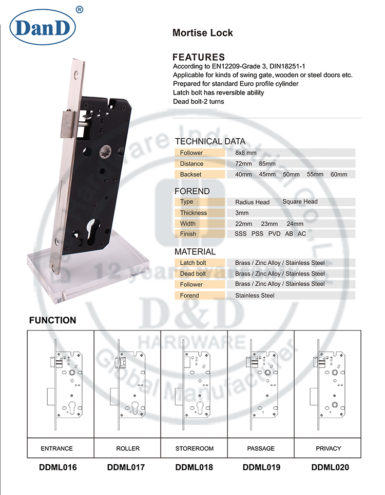 Дверная блокировка и оборудование D и D-4585
