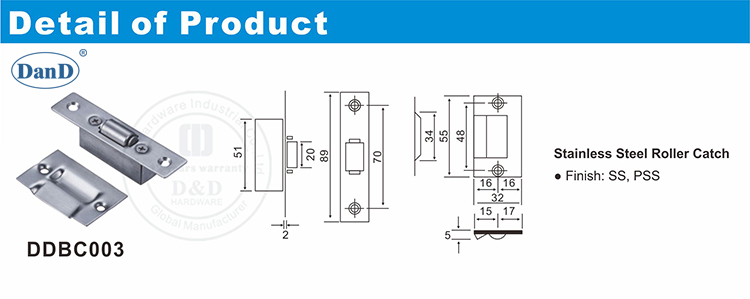Верховая роликовая дверь улов для внутренней дверной D и D аппаратного обеспечения