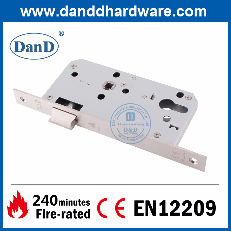 CE EN12209 SS304 Mortife Fire Rated Latch Lock-DDML011