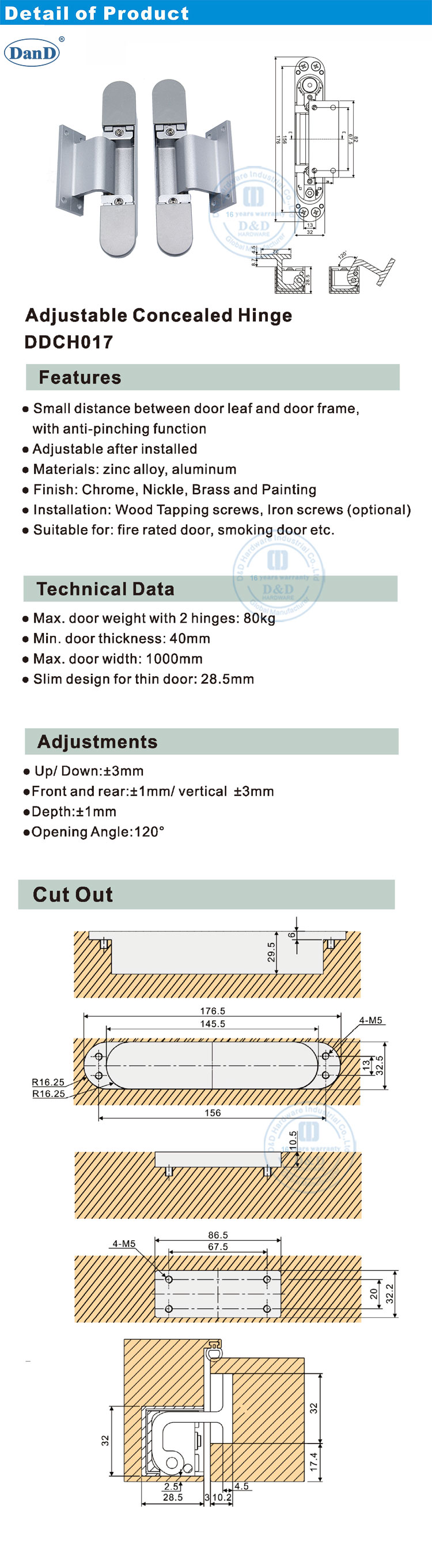 Регулируемый шарнир