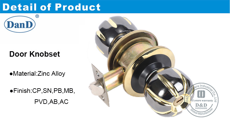 Дверная ручка трубчатый замок-DDLK058-D и D аппаратное обеспечение