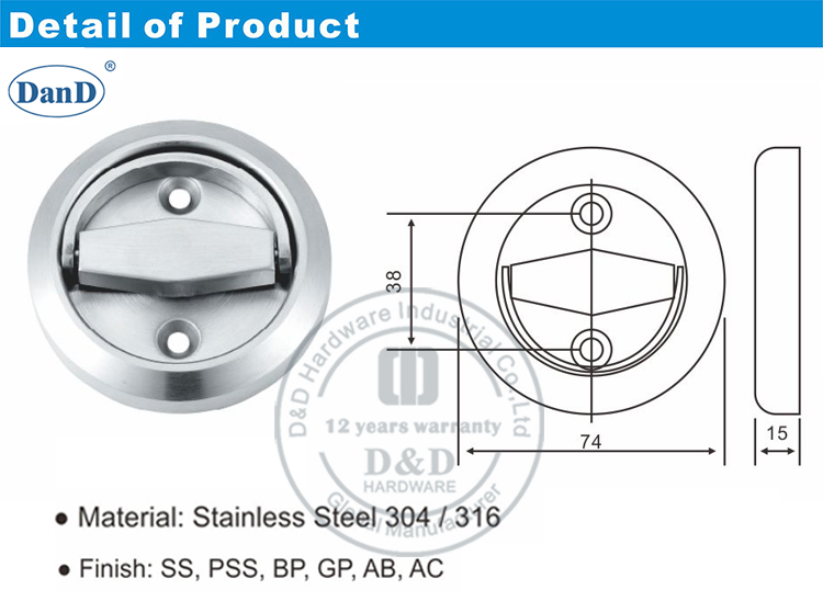 Ручка дверной и D из нержавеющей стали -D и D