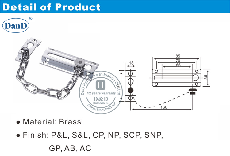 Металлическая защитная дверь цепь-DDDG005