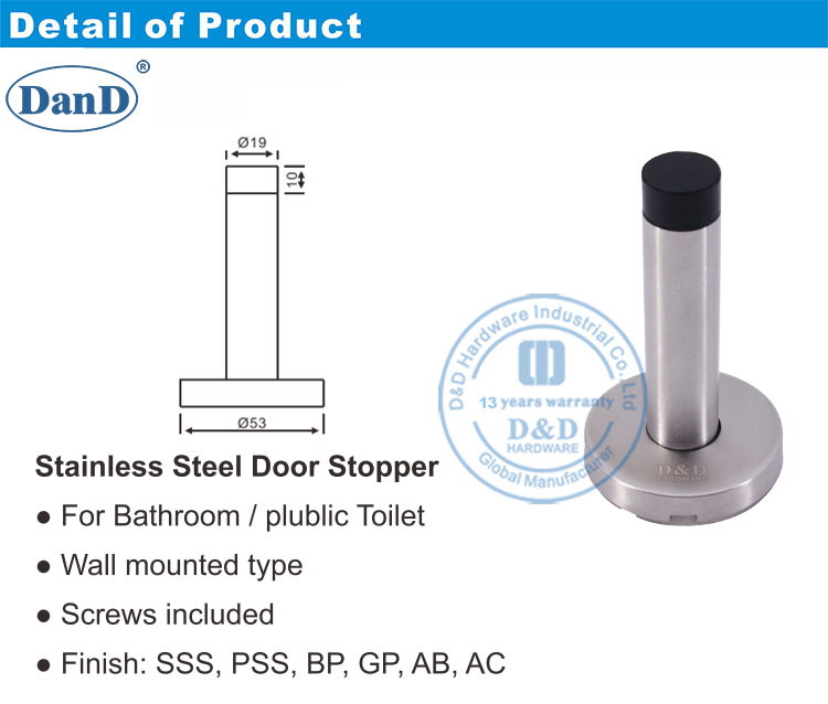 Металлическая дверная стоп