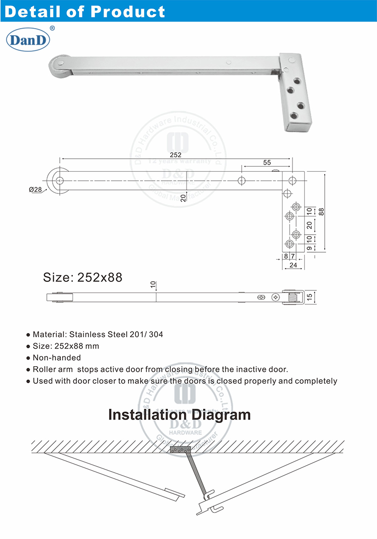 Координатор двери ворот-D и D Оборудование