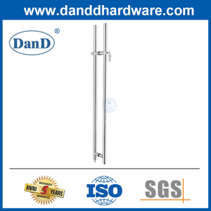 Стеклянные дверные ручки из нержавеющей стали входной дверь ручки с защелкой-ddph039